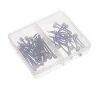 Angoily Lot de 50 Clous Noirs pour Cadres Suspendus Tête en Cuivre, Kit de Fixation Mural pour Tableaux et Œuvres D'art, Clous Pointus pour Plâtre, Maçonnerie et Cloison Sèche,