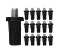 Angoily Lot de 50 Goupilles à Ressort Noires Grand Format, Goupilles Télescopiques en Plastique et Fer pour Réparation de Portes D’armoire et Volets, Kit de Remplacement Polyvalent