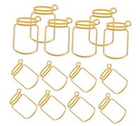 Angoily Lot De 50 Mini Pendentifs En Métal Pour Bordures Bijoux Base Ouverte Fabrication De Formes Cadres Breloques Pour Loisirs Créatifs Breloques En Cuivre Pendentifs En Alliage