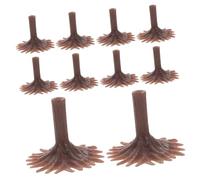 Angoily Lot de 50 Pieds d'arbre Miniature pour Diorama Modélisme Ferroviaire Micro-Paysage Décor De Table Marron 1.10X1.10X0.98In Bases Stables pour Arbres Miniatures