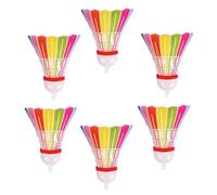 Angoily Lot de 6 Ballons Gonflables en Polyéthylène Petit Format, Ballons Décoratifs Navette de Badminton Multicolores pour Décoration de Fête Sportive et Anniversaire