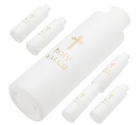 Angoily Lot de 6 Bouteilles d'eau Bénite en Plastique 250Ml Mini-Bouteilles Décoratives pour Baptême et Exorcisme Récipient à Eau Réutilisable Décoration d'Église et Fêtes Religieuses