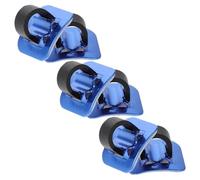 Angoily Lot de 6 Clips Câbles de Vélo Adhésifs avec Base en Aluminium et Clips en C Plastique Bleu, Guides-câbles Robustes pour Freins et Dérailleurs, Fixation Polyvalente pour Vtt