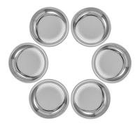Angoily Lot de 6 Coupelles à Sachets de Thé en Acier Inoxydable 201 Rondes 6 CM Plateau Égouttoir Anti-Goutte Réutilisable Support et Filtre à Thé Pratique pour Accessoires