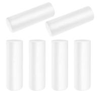 Angoily Lot de 6 Cylindres en Mousse pour Bricolage Décoration Cylindrique DIY Ornement Décoratif Intérieur pour Noël Matériau Créatif Multi-Usages Couleur Blanche Taille Moyenne