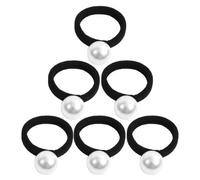 Angoily Lot de 6 Élastiques à Cheveux Grandes Perles Élastiques à Cheveux Fins et Résistants en Perles pour Tresses Queue de Cheval Usage Quotidien