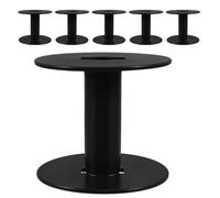 Angoily Lot de 6 Enrouleurs de Câble en Plastique Noir, Bobines Vides Compactes pour Fil Électrique et Ruban Adhésif, Distributeurs Robustes pour Rangement et Organisation Câbles