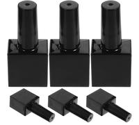 Angoily Lot de 6 Flacons de Vernis Gel Vides en Verre Noir 10 Ml avec Pinceau Intégré Rechargeables Petites Bouteilles Étanches pour Manucure Usage Professionnel et Voyage Accessoires