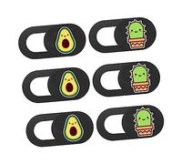 Angoily Lot De 6 Housses De pour Caméra D'ordinateur Portable Housse De Caméra Web pour Pc/Tablette De Confidentialité Facile À Décoller Et À Coller Avocat Et