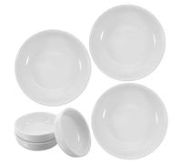 Angoily Lot de 6 Mini-Assiettes à Sauce en Céramique Blanche 8×25 CM Plat à Sauce Soja et Condiments Petites Assiettes à Trempette Empilables pour Maison Apéritifs Barbecue et Repas