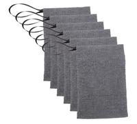 Angoily Lot de 6 Paquet à Savonnette en Filet Gris, Pochette de Bain Exfoliante pour Savonnette Fait Maison, Sachets Moussants Réutilisables, Accessoires Légers Soins Corporels, Gommage