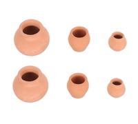 Angoily Lot de 6 petits petits pots d'argile en terre cuite en céramique - Pour l'intérieur et l'extérieur