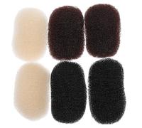 Angoily Lot de 6 Pinces à Rembourrage pour Cheveux Coussinets Volumateurs Noirs Marron et Beige Accessoires Coiffure Légers et Invisibles pour Rehausser et Donner du Volume Idéals