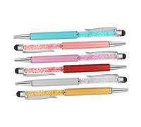 Angoily Lot De 6 Stylets Capacitifs pour Écran Tactile Stylets en Cristal Crayon Métallique pour Téléphone Couleur Aléatoire