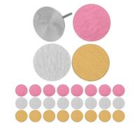 Angoily Lot de 60 Tampons de Ponçage Autocollants pour Râpe Électrique, Design Portable en Film Émeri et Acier Inoxydable, Résistants à L'usure pour Usage Professionnel Domicile