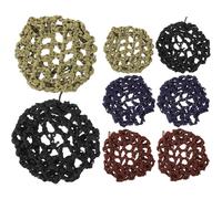 Angoily Lot de 8 filets à cheveux tricotés pour la danse classique et la danse - Élastiques à chignon, snoods pour le patinage - Filets à cheveux pour filles, femmes, danseuses, nourrices et