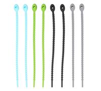 Angoily Lot de 8 Liens Alimentaires en Silicone Multi-Usages Réutilisables et Souples Coloris Aléatoire Attaches Cuisine pour Emballage Organisation et Cuisson des Légumes Sécurité