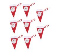Angoily Lot de 8 Paquet à Couverts de Noël Réutilisables en Tissu Lavable Porte-Couteaux et Fourchettes Originaux pour Décoration de Table Festive