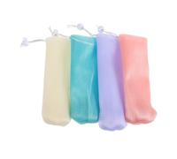 Angoily Lot de 8 Sachets à Savonnette en Filet Moussant Épais Pochette de Rangement Suspendue pour Savonnette Artisanal et Nettoyant Visage Couleurs Assorties Paquet Exfoliant Pratique