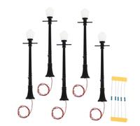 Angoily Lot de Lampadaires Modèle LED Résistants pour Décoration Paysage Miniature Accessoires Aménagement Urbain et Pratique