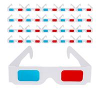 Angoily Lunettes 3D Rouges et Bleues 150 pièces : Lunettes stéréoscopiques en Carton - universelles pour Films, DVD et Bandes dessinées - Lunettes en Papier pour projets STEM en Classe