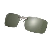 Angoily Lunettes de Soleil à Clip Polarisées sans Monture Unisexes Clip Silicone, Verre Vert 806 C2, Protection Anti-éblouissement pour Conduite et Sports en Plein Air