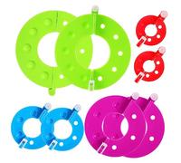 Angoily Machine à des Boules de Peluche pour Garçon et Filles et Adultes Ensemble de 8 Pompons en Plastique Outils de Tricotage Amusants Décoration de Vêtements et Accessoires