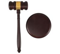 Angoily Maillet Mini Marteau de Bois Élégant Bloc, Marteau D'avocat Solide pour Enchères Professionnelles et Juges, Application Polyvalente en Bois Naturel