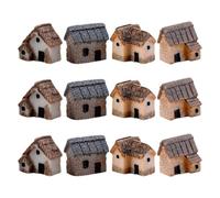 Angoily Maisonnette de Fées Miniature en Résine 12 Pièces pour Bricolage
