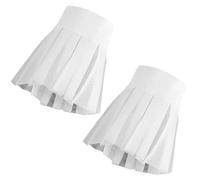 Angoily Manchettes Décoratives en Mousseline Blanche Respirante, Faciles à Porter, Style Élégant pour Tenue Habillée ou Cérémonie, Poignets Délicats et Sophistiqués