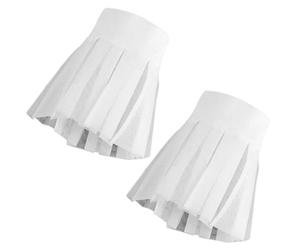 Angoily Manchettes Décoratives en Mousseline Blanche Respirante, Faciles à Porter, Style Élégant pour Tenue Habillée ou Cérémonie, Poignets Délicats et Sophistiqués