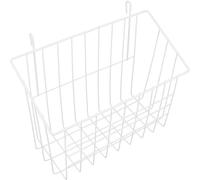 Angoily Mangeoire à Foin Métal pour Lapin et Cochon Panier Suspendu Robuste et Réutilisable Surface Lisse Risque Compatible Cage Petits Animaux Grand Modèle Blanc