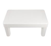 Angoily Marchepied de Toilette Confortable en Pp Blanc, Tabouret Résistant pour Salle de Bain, pour S'accroupir et Changer de Chaussures la Maison