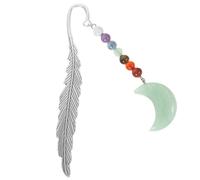 Angoily Marque-page Plume en Cristal Coloré Pendentif Lumineux, Léger et Solide en Métal, Accessoire de Lecture pour Lecteurs et Écrivains