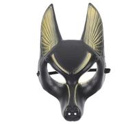 Angoily Masque Anubis, Masque de fête dHalloween, Masque en plastique pour bal masqué, Accessoire de costume, Multi-couleur
