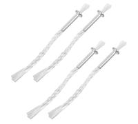 Angoily Mèches de Lampe à Huile Coton Ajustables, 4 Pièces Porte-Mèche en Fer, pour Lampes à Pétrole et Événements d'Éclairage Extérieurs