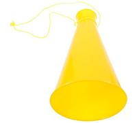 Angoily Mégaphone Plastique Jaune Bruyant pour Supporteurs, Instrument de Fête, Jouet Corne Portable, Accessoire D’Encouragement pour Matchs Sportifs et Événements Festifs