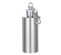 Angoily Mini Flasque Design Compact et Élégant Porte-clés en Acier Inoxydable 2 Oz pour Camping et Usage Quotidien