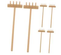 Angoily Mini Râteaux Zen pour Bac à Sable Et Table De Contemplation, Lot De 6 Pièces Jaune, Outils Décoratifs Compacts pour Bureau, Salon Et Espace Zen, Accessoires De Jardin Miniature DIY