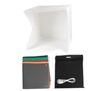 Angoily Mini Tente Cube d'Éclairage Pliable 40 CM Double Barre LED Dimmable 6 Toiles de Fond Colorées pour Photographie de Produits Studio Photo Portable pour Bijoux et Accessoires