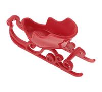Angoily Mini Traîneau de Noël Rouge 7 CM Ornement Décoratif Festif pour Maison et Bureau Figurine Miniature pour Centre de Table et Décorations de Noël