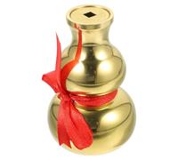 Angoily Mini Vase en Calebasse en Cuivre 65 CM Petit Vase Décoratif de Bureau Ornement Feng Shui pour Intérieur et Décoration de Table Accessoire Créatif en Cuivre Symbolisant la