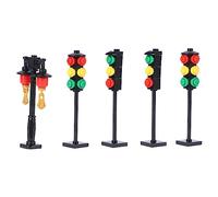 Angoily Miniature Simulation Street Light Model Set DIY Mini Street Lamp Decoration with Traffic Lights Durable Landscape Ornament and Photo Prop Accessory
