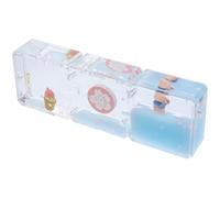 Angoily Minuteur Liquide Décoratif Forme Sablier Liquide D’Huile Colorée, Ornement Intérieur Apaisant pour Bureau, Objet de Décoration Créatif en Plastique Bleu, Présent Anti-Stress