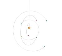 Angoily Mobile Suspendu Atomique Décor Spatial Multicolore, Modèle D'astronomie Nordique pour Intérieur, Décoration Murale Moderne pour Salon et Chambre D'garçon et Filles, Suspendu