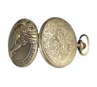 Angoily Montre de Poche Vintage Or en Alliage Cadran Chiffres Romains, Style Ancien Rétro, Quartz Solide, Accessoire Vestimentaire pour Homme et Femme