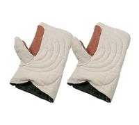 Angoily Moufles Anti-Brûlure en Coton Haute Température Mitaines Isolantes Résistantes à 100°C Protection Thermique pour Four à Poterie Cuisson Barbecue et Travail Artisanal