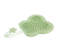 Angoily Moufles de Bain pour Animaux de Compagnie Vert Brosse de Toilettage en Silicone Souple Double Face Outil de Massage Antidérapant pour Chats et Petits Chiens Épilateur Poils Morts
