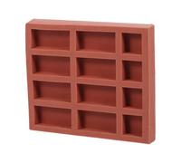 Angoily Moule en Silicone Flexible à Briques Miniatures pour Loisirs Créatifs, Modèle DIY, 12 Pièces, Résistant, Usage Artistique et Scolaire, Couleur Naturelle, pour Argile et Béton,