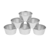Angoily Moules à Pâtisserie Ronds Antiadhésifs 6 Pièces en Matériau Résistant, Supports pour Cupcakes et Muffins, Réutilisables, Adaptés Cuisson Haute Température et Lave-vaisselle,